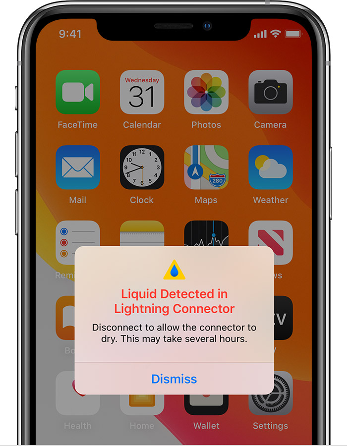 东城街道苹果手机维修分享iPhone 12 在充电时出现 “闪电接口检测到液体”的提示怎么办 